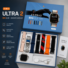 iMounra 2 BIG 2.01 Ultra Smartwatch | 7 in 1 Strap Multi-Color Bundle | Premium Design & Advanced Features
