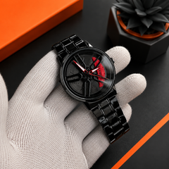 Men's Stylish Spinning Dial Watch – Premium Rotating Wheel Design Wrist Watch for Men