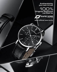Classic Black Chronograph Watch – Timeless Elegance & Precision