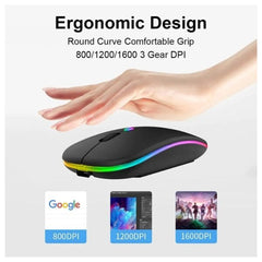 HP W10 Wireless Mouse - Slim Silent Stylish 2.4GHz Wireless Optical Mouse With Ergonomic Design Plug And Play USB Receiver For Laptop PC